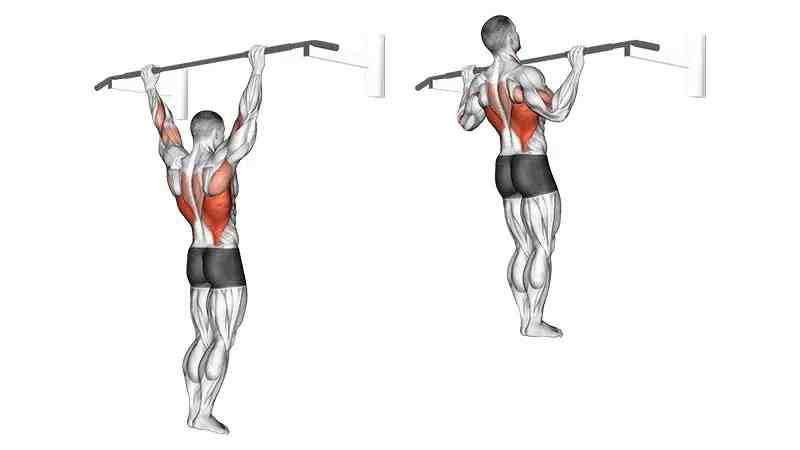 Wide grip pull-up
