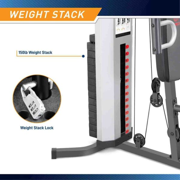 Steel Home Gym 150lb Weight Stack Machine